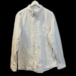 Coach Rare White Button Down Shirt Embroidered Signature C Logo Men’s Size XL